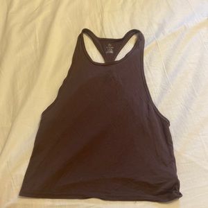 aerie brown racerback tank top